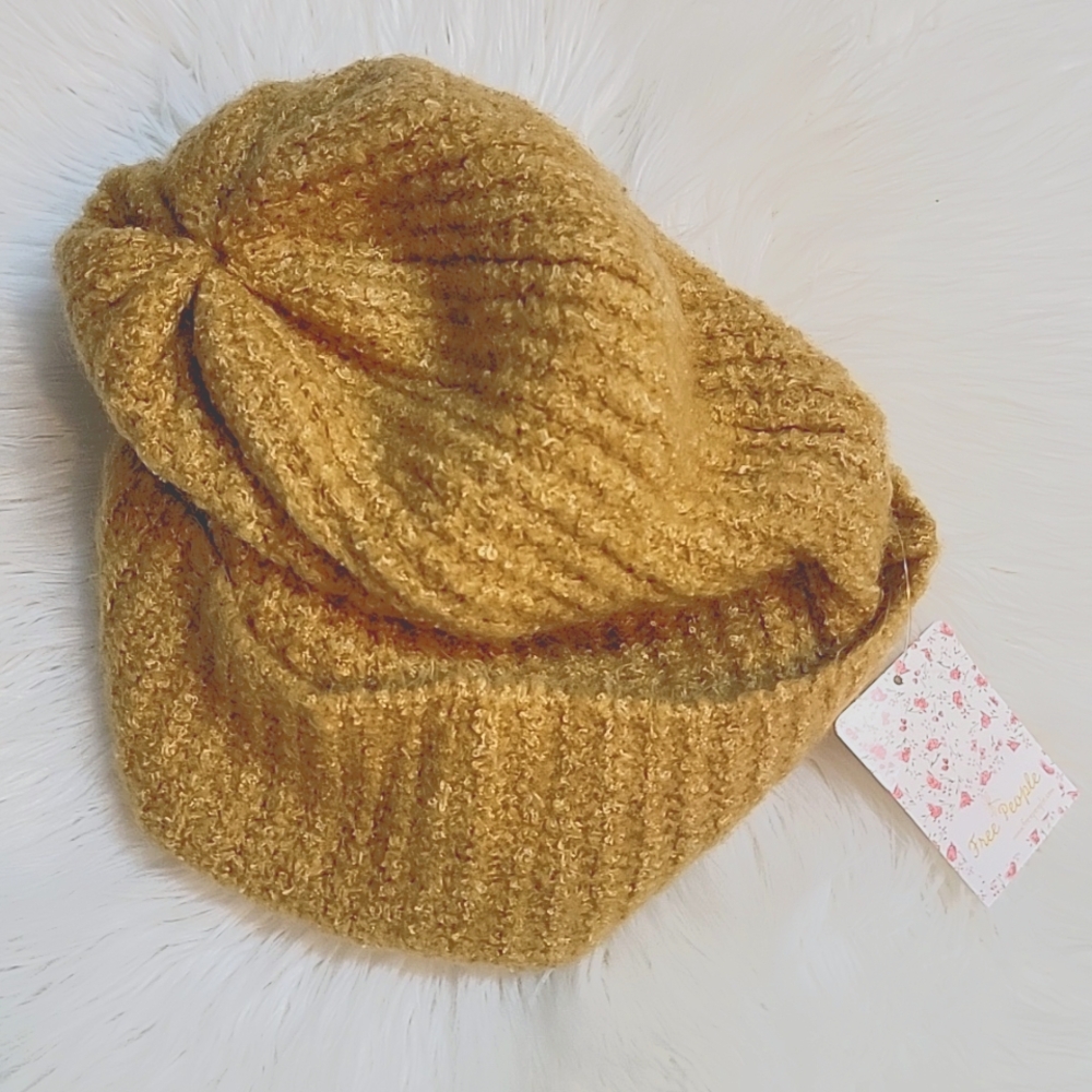 Free People Mustard Knit Beanie - Picture 2 of 7